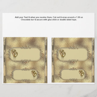 2 Golden Anniversary Custom Candy Bar Wrappers