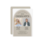 2 Graduates Tan Arch Double Graduation