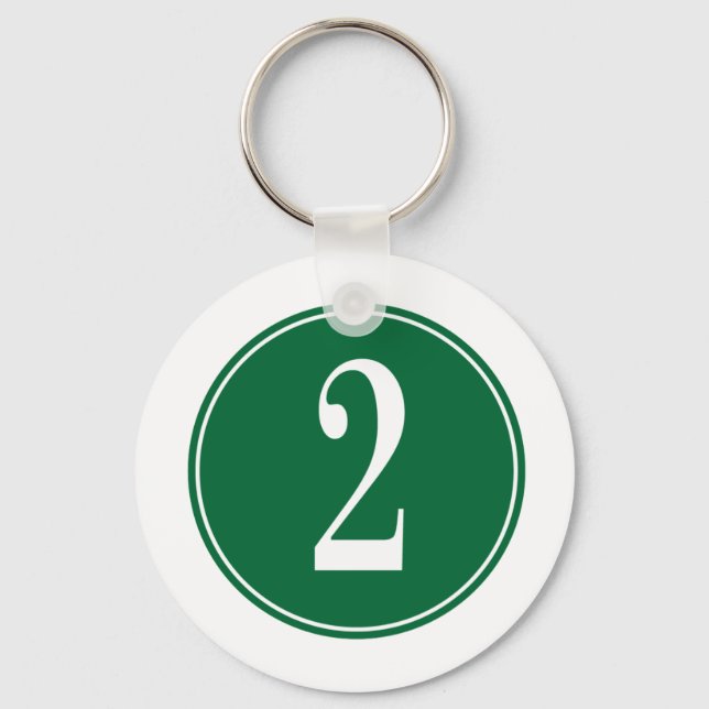 #2 Green Circle Key Ring (Front)