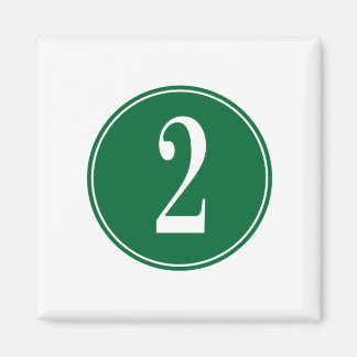 #2 Green Circle Magnet