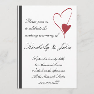 2 Hearts Collide Wedding Invitation