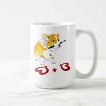 2 Hearts Corgi Mug