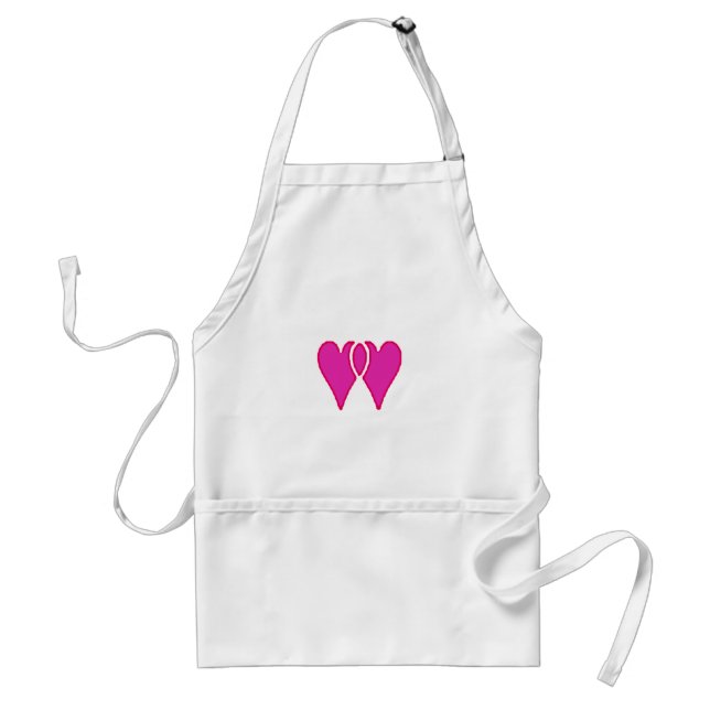 2 Hearts Together Template Standard Apron (Front)
