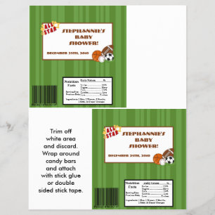 2 Hershey's Large Bar Wrapper All-Star Green