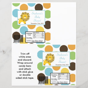 2 Hershey's Large Bar Wrapper Jungle King Lion Saf