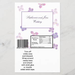 2 Hershey's Large Bar Wrapper Purple Hydrangea