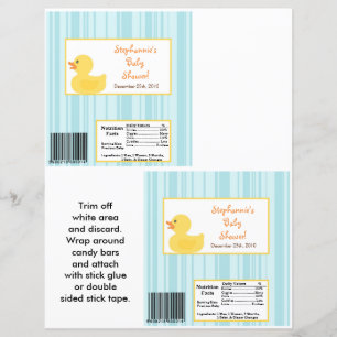 2 Hershey's Large Bar Wrapper Rubber Ducky Bubbles