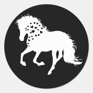 2- Horse Shirt, Horse Lover Tee, Girls Horse Classic Round Sticker