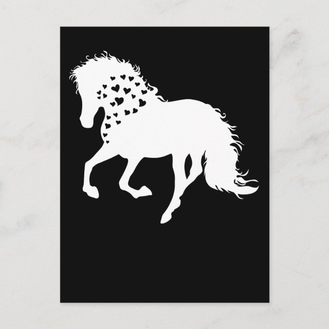 2- Horse Shirt, Horse Lover Tee, Girls Horse Postcard (Front)