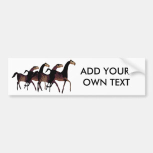 2 Horses Bumper Sticker