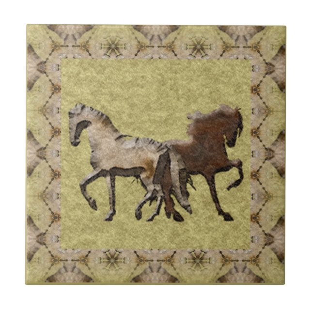 2 HORSES Tile (Front)