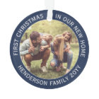 2 House Pictures First Xmas New Home Navy & White