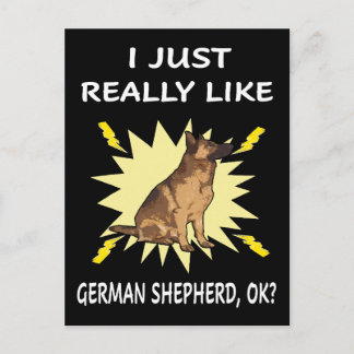 2 I Just Really Like German Shepherd OK Postcard