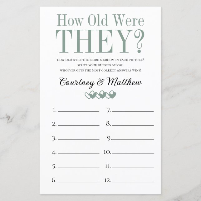 2 in 1 Bridal Shower Games (Front)