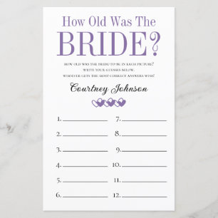 2 in 1 Bridal Shower Games