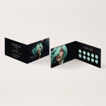 2 in 1 Business Loyalty card hair stylist modern