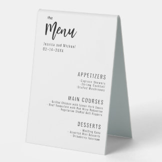 💍2 in 1 Menu & Drinks menu Minimalist Elegant 