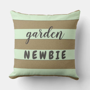2 in 1 Pastel Green Stripes Custom Colour and Text Cushion