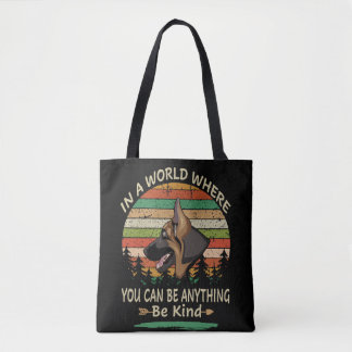2 In A World Where You Can Be Anything Be Kind Vin Tote Bag