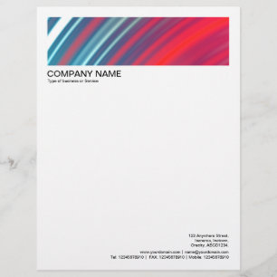 2 in Header 1/2 Inch Border - Abstract Rotation 01 Custom Letterhead