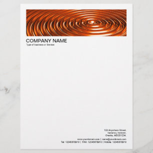 2 in Header 1/2 Inch Border - Concentric Rings Let Custom Letterhead