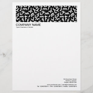 2 in Header 1/2 Inch Border - Kuba Style 01 Custom Letterhead