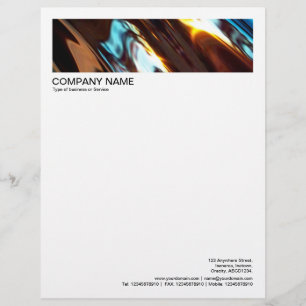 2 in Header 1/2 Inch Border - Liquid Metal Custom Letterhead