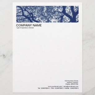 2 in Header 1/2 Inch Border - Magnolia Trees Custom Letterhead