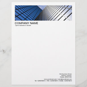 2 in Header 1/2 Inch Border - Mirror Glass Custom Letterhead