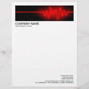 2 in Header 1/2 Inch Border - Sound Wave Custom Letterhead
