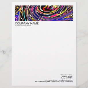 2 in Header 1/2 Inch Border - Swirl Custom Letterhead