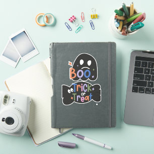 2 In One Halloween Stickers Boo and Trick or Treat