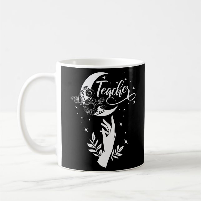 2- Inspirational Teacher Shirt, Minimalist Teacher Coffee Mug (Left)