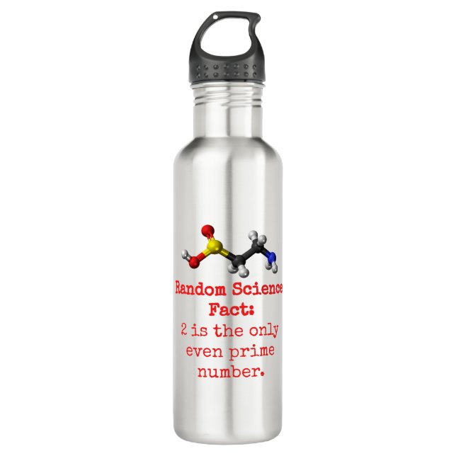2 Is The Only Even Prime Number - Science Fact 710 Ml Water Bottle (Front)