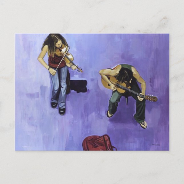 2 jovens músicos postcard (Front)