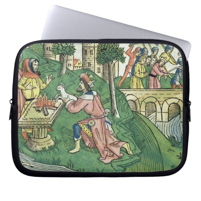 2 Kings 16 9-16 The people of Damascus are taken c Laptop Sleeve (Front)