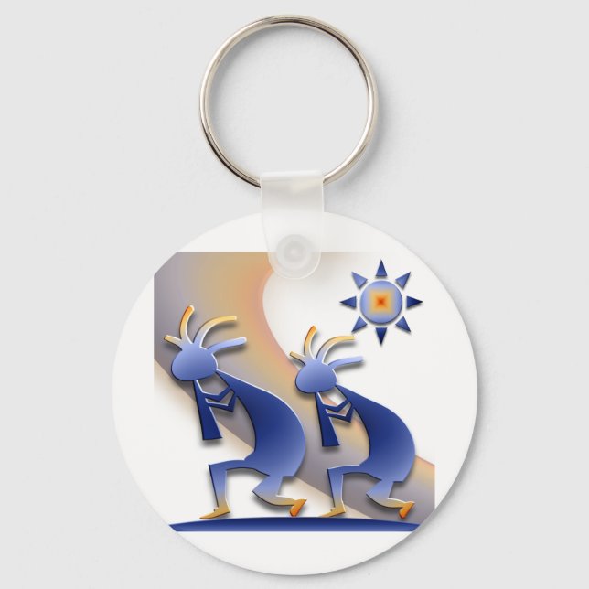 2 Kokopelli #128 Key Ring (Front)