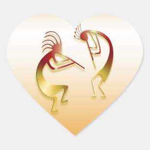 2 Kokopelli #40 Heart Sticker
