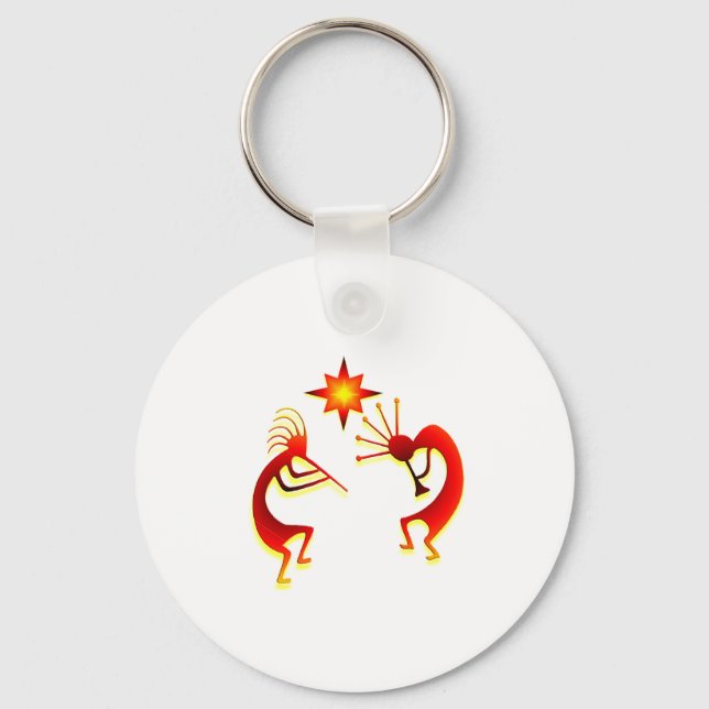 2 Kokopelli #52 Key Ring (Front)