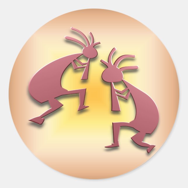 2 Kokopelli #77 Classic Round Sticker (Front)