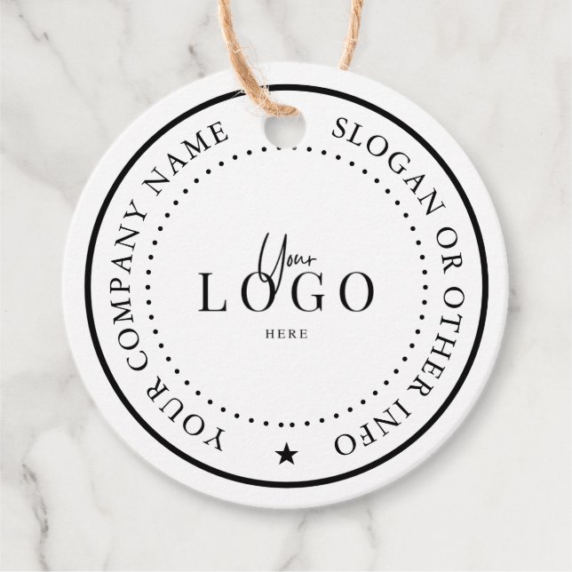 2" Kraft Custom Circle Round Favour Tags (Front)