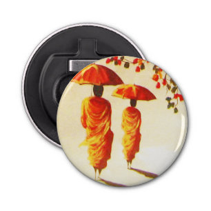 2 Laotian Buddhist Monks Bottle Opener