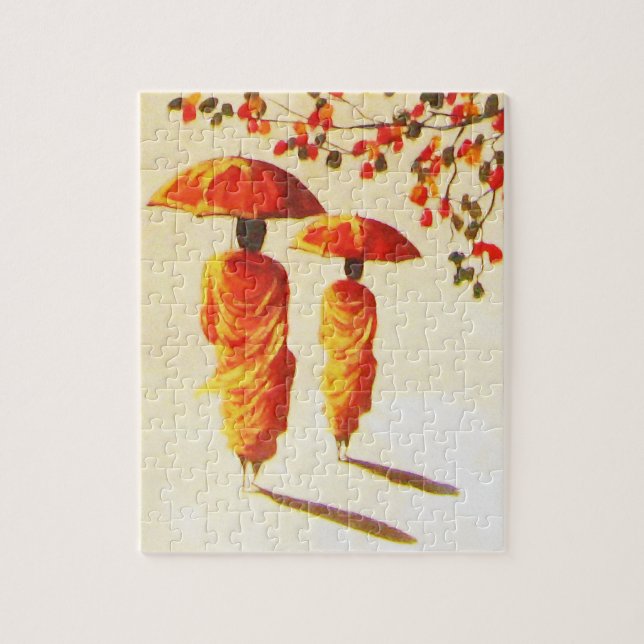 2 Laotian Buddhist Monks Jigsaw Puzzle (Vertical)