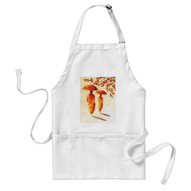 2 Laotian Buddhist Monks Standard Apron (Front)