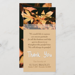 2 leaves in Autumn Sympathy Thank You