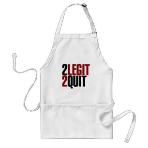 2 Legit 2 Quit Funny 80s Standard Apron