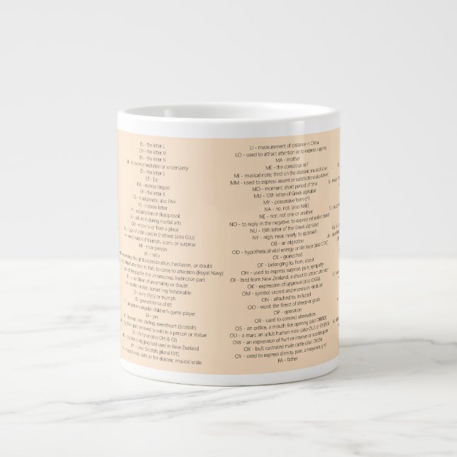 2 Letter Word Mug - Become a Word Game Pro (Front)