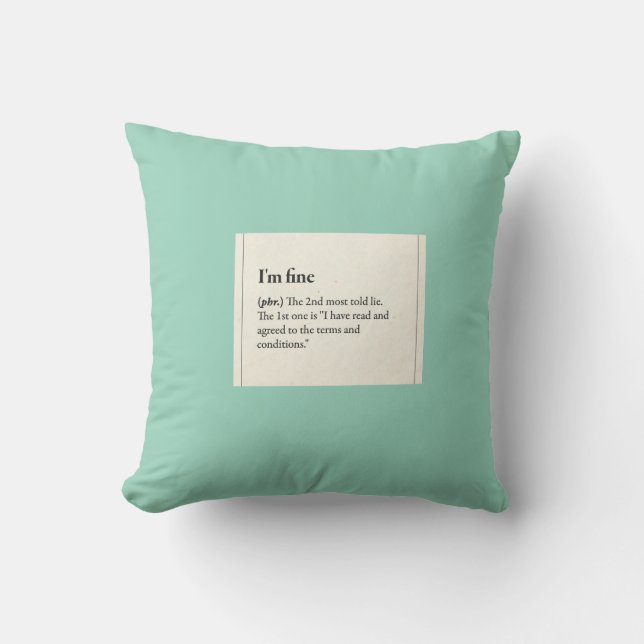 2 Lies and No Truths Cushion (Front)