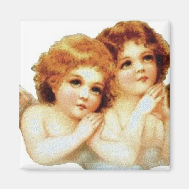 2 Little Angels Praying - Magnet (Front)