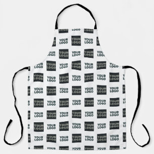 2 Logo's Simple Repeating Logo   White Apron
